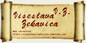 Višeslava Zekavica vizit kartica